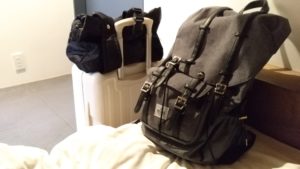 私の一人旅の荷物たち